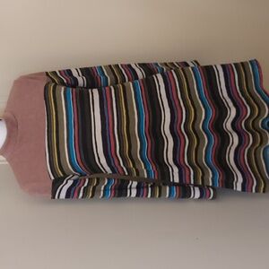 Women's Multi-colored Striped Mini Dress/Tunic